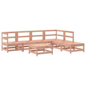 7-tlg. Garten-Lounge-Set mit Kissen Massivholz Douglasie