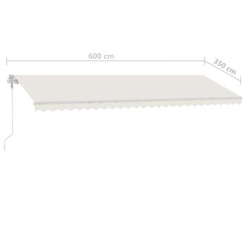 Standmarkise Manuell Einziehbar 600x350 cm Creme