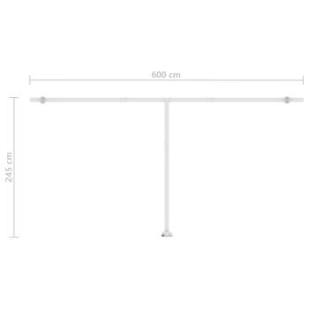Standmarkise Manuell Einziehbar 600x350 cm Orange/Braun