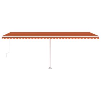 Standmarkise Manuell Einziehbar 600x350 cm Orange/Braun