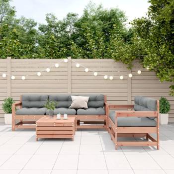 ARDEBO.de - 6-tlg. Garten-Lounge-Set mit Kissen Massivholz Douglasie