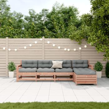 ARDEBO.de - 5-tlg. Garten-Lounge-Set mit Kissen Massivholz Douglasie