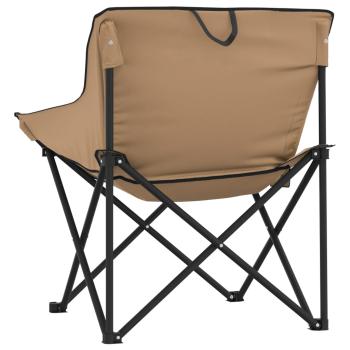Campingstühle 2 Stk. mit Tasche Klappbar Braun