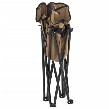 Campingstühle 2 Stk. mit Tasche Klappbar Braun