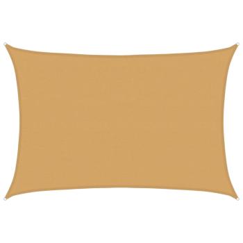 Sonnensegel 160 g/m² Rechteckig Sandfarben 4x6 m HDPE