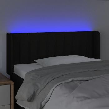 LED Kopfteil Schwarz 83x16x78/88 cm Stoff