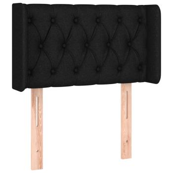 LED Kopfteil Schwarz 83x16x78/88 cm Stoff