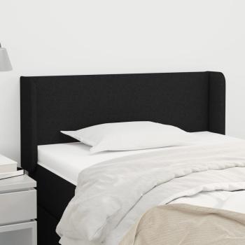 ARDEBO.de - Kopfteil mit Ohren Schwarz 103x16x78/88 cm Stoff