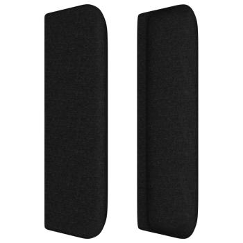 Kopfteil mit Ohren Schwarz 163x16x78/88 cm Stoff