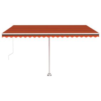 Standmarkise Manuell Einziehbar 400x350 cm Orange/Braun