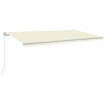 Markise Manuell Einziehbar 600x350 cm Creme