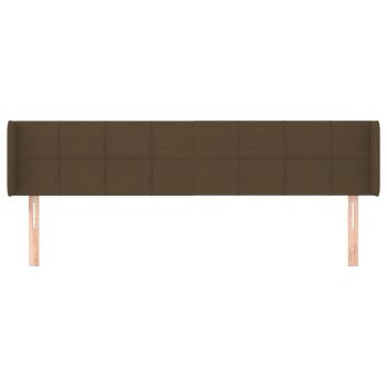 Kopfteil mit Ohren Dunkelbraun 163x16x78/88 cm Stoff