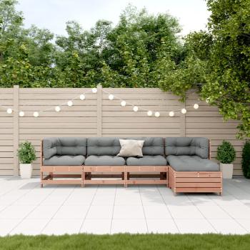ARDEBO.de - 5-tlg. Garten-Lounge-Set mit Kissen Massivholz Douglasie