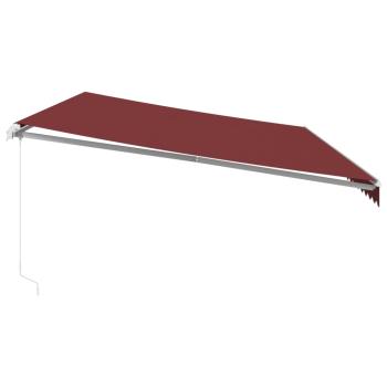 Markise Manuell Weinrot 600x350 cm