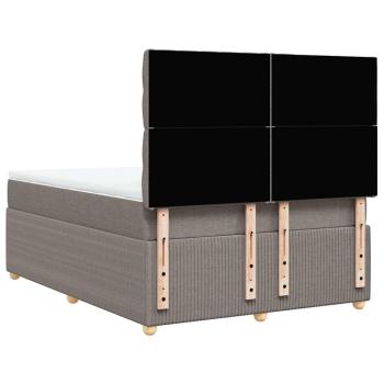 Boxspringbett mit Matratze Taupe 140x190 cm Stoff