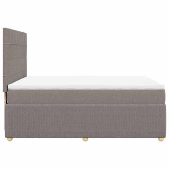 Boxspringbett mit Matratze Taupe 140x190 cm Stoff