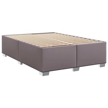 Boxspringbett mit Matratze Grau 140x190 cm Kunstleder