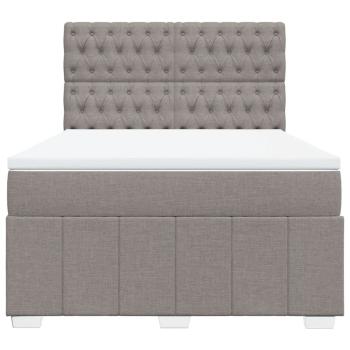 Boxspringbett mit Matratze Taupe 140x190 cm Stoff