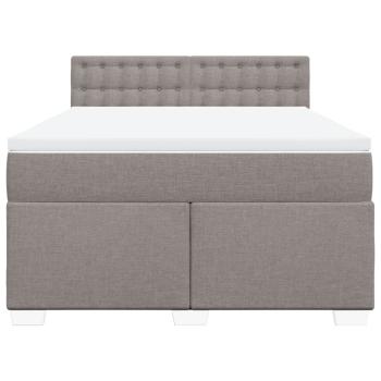 Boxspringbett mit Matratze Taupe 140x190 cm Stoff