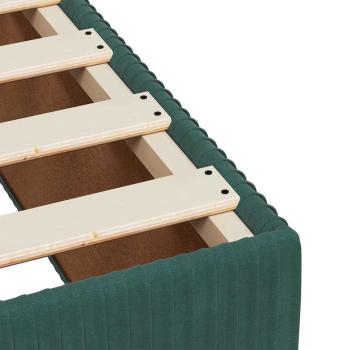 Boxspringbett mit Matratze Dunkelgrün 140x190 cm Samt
