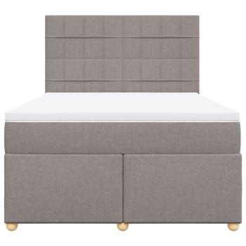 Boxspringbett mit Matratze Taupe 140x190 cm Stoff
