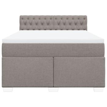Boxspringbett mit Matratze Taupe 140x190 cm Stoff