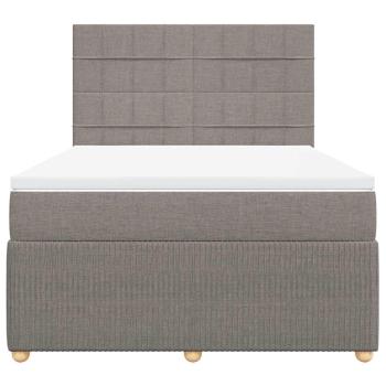 Boxspringbett mit Matratze Taupe 140x190 cm Stoff