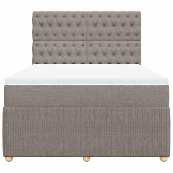 Boxspringbett mit Matratze Taupe 140x190 cm Stoff
