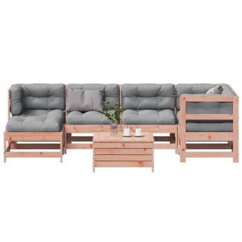 ARDEBO.de - 7-tlg. Garten-Lounge-Set mit Kissen Massivholz Douglasie