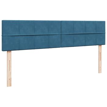 Ottoman-Bett mit Matratzen & LED Dunkelblau 200x200 cm Samt