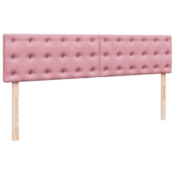 Ottoman-Bett mit Matratze Rosa 200x200 cm Samt