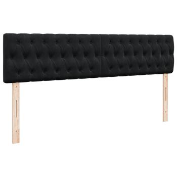 Ottoman-Bett mit Matratze Schwarz 200x200 cm Samt