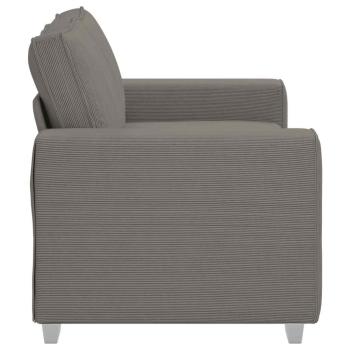 Zweisitzer-Sofa Hellgrau 120 cm Cordstoff