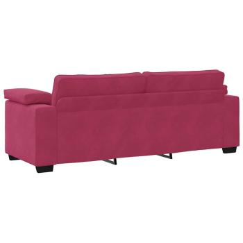 3-Sitzer-Sofa Weinrot 178 cm Samt