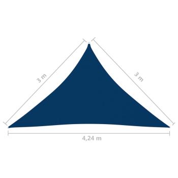 Sonnensegel Oxford-Gewebe Dreieckig 3x3x4,24 m Blau