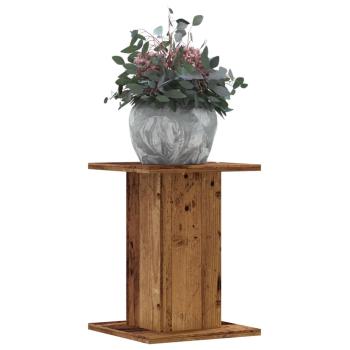 ARDEBO.de - Pflanzenständer 2 Stk. Altholz-Optik 30x30x40 cm Holzwerkstoff