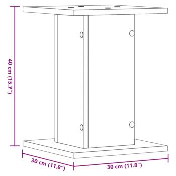 Pflanzenständer 2 Stk. Altholz-Optik 30x30x40 cm Holzwerkstoff
