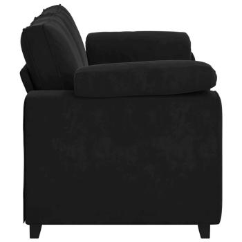 Zweisitzer-Sofa Schwarz 140 cm Samt