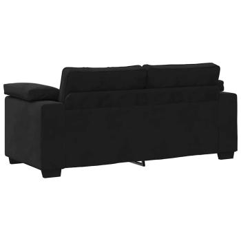 Zweisitzer-Sofa Schwarz 140 cm Samt