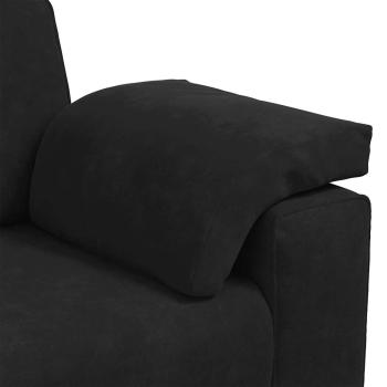 Zweisitzer-Sofa Schwarz 140 cm Samt