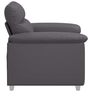 Sessel Grau 60 cm Kunstleder