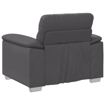 Sessel Grau 60 cm Kunstleder