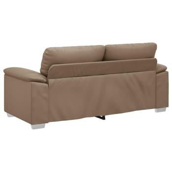 2-Sitzer-Sofa Cappuccino-Braun 140 cm Kunstleder