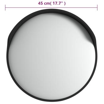 Verkehrsspiegel Konvex Outdoor Schwarz Ø45 cm Polycarbonat