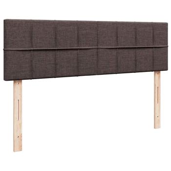 Ottoman-Bett mit Matratze & LEDs Dunkelbraun 160x200 cm Stoff