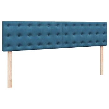 ARDEBO.de - Ottoman-Bett mit Matratze Dunkelblau 200x200 cm Samt