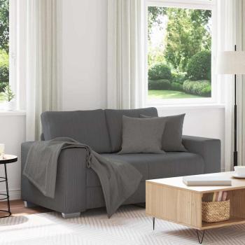ARDEBO.de - Zweisitzer-Sofa Dunkelgrau 120 cm Cordstoff