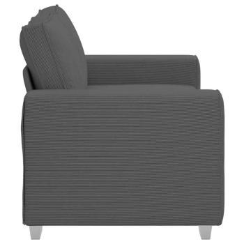 Zweisitzer-Sofa Dunkelgrau 120 cm Cordstoff