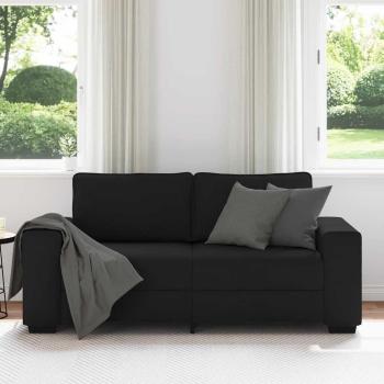 2-Sitzer-Sofa Schwarz 140 cm Stoff