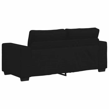 2-Sitzer-Sofa Schwarz 140 cm Stoff